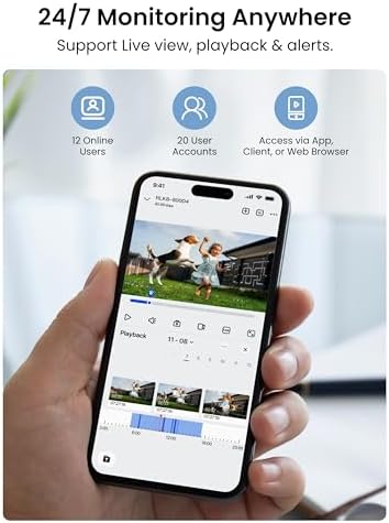 REOLINK 4K Security Camera System, 4pcs H.265 PoE Wired Turret Cameras with Person Vehicle Detection, 4K/8MP 8CH NVR with 2TB HDD for 24-7 Recording, RLK8-800D4 - Image 5