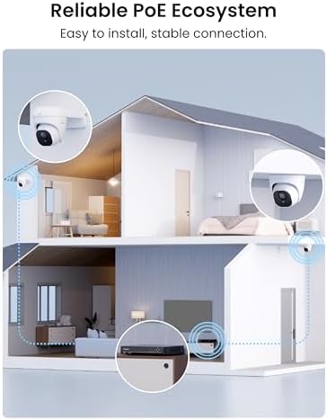 REOLINK 4K Security Camera System, 4pcs H.265 PoE Wired Turret Cameras with Person Vehicle Detection, 4K/8MP 8CH NVR with 2TB HDD for 24-7 Recording, RLK8-800D4 - Image 6